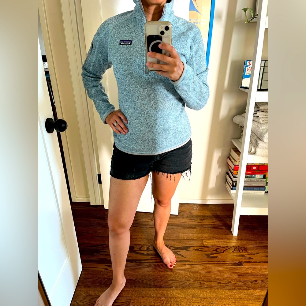 Patagonia Women’s Better Sweater 1/4 Zipper Fleece in Steam Blue